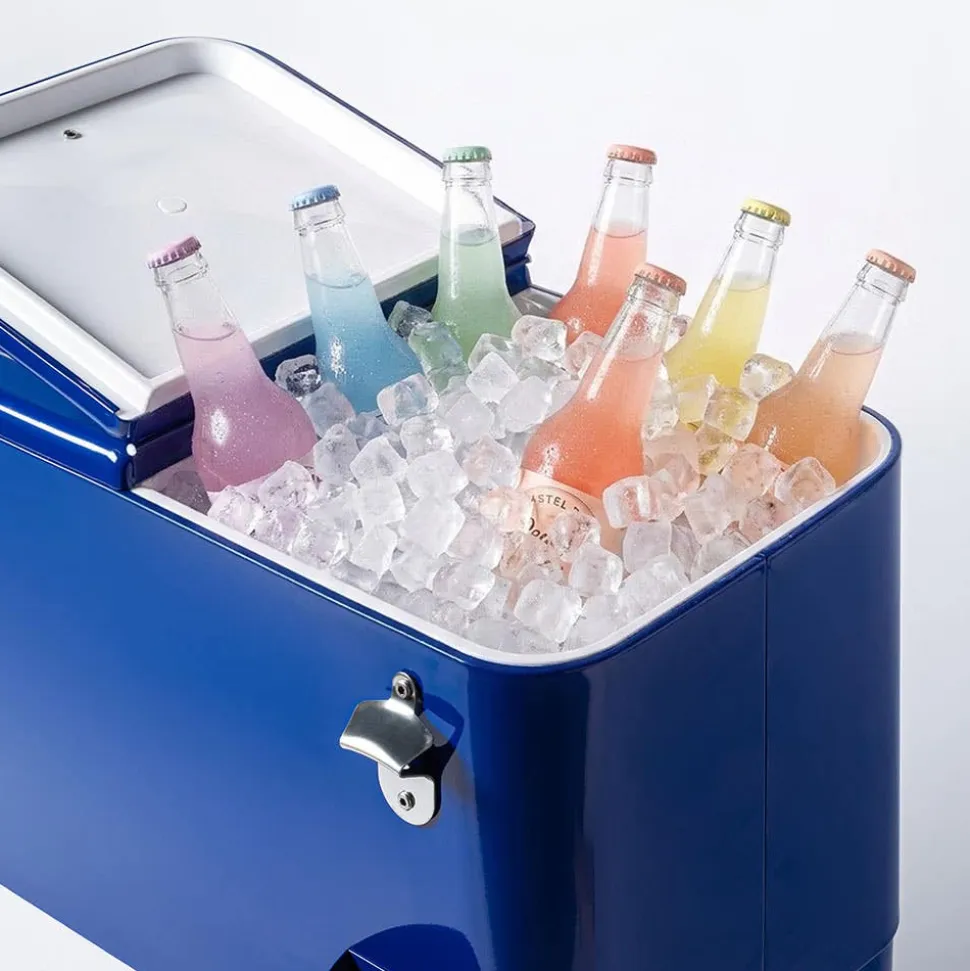 KSP Chiller Cooler Chest On Wheels 60 Qt. (Blue)