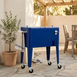 KSP Chiller Cooler Chest On Wheels 60 Qt. (Blue)