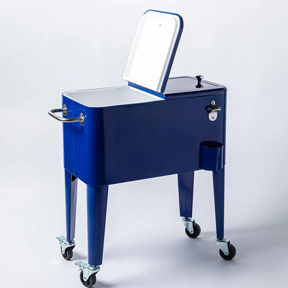KSP Chiller Cooler Chest On Wheels 60 Qt. (Blue)