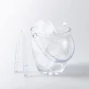 KSP Chill Glass Ice Bucket with Tongs (Clear)