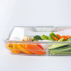 KSP Chill It 4-Section Tray - 15” x 11” x 4.5” (Clear)