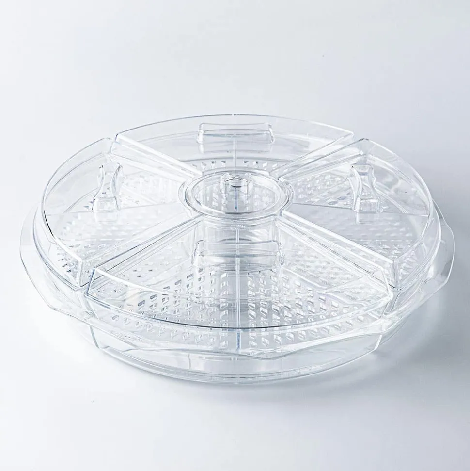 KSP Chill It 8-Section Tray - 16.5” x 16.5” x 4.5” (Clear)