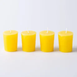 KSP Citron Citronella Votive Candle - Set of 4 (Yellow)