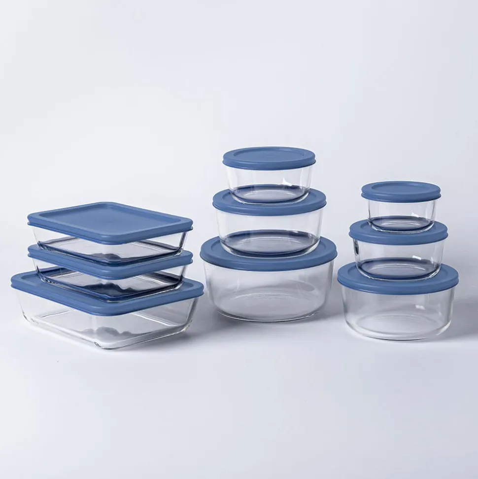 KSP Clario Glass Storage Container Combo - Set of 18 (Clear)