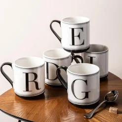KSP Classic 'E' Monogram Mug (Black/White)