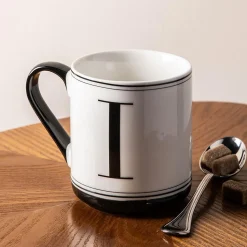 KSP Classic 'I' Monogram Mug (Black/White)