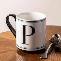 KSP Classic 'P' Monogram Mug (Black/White)