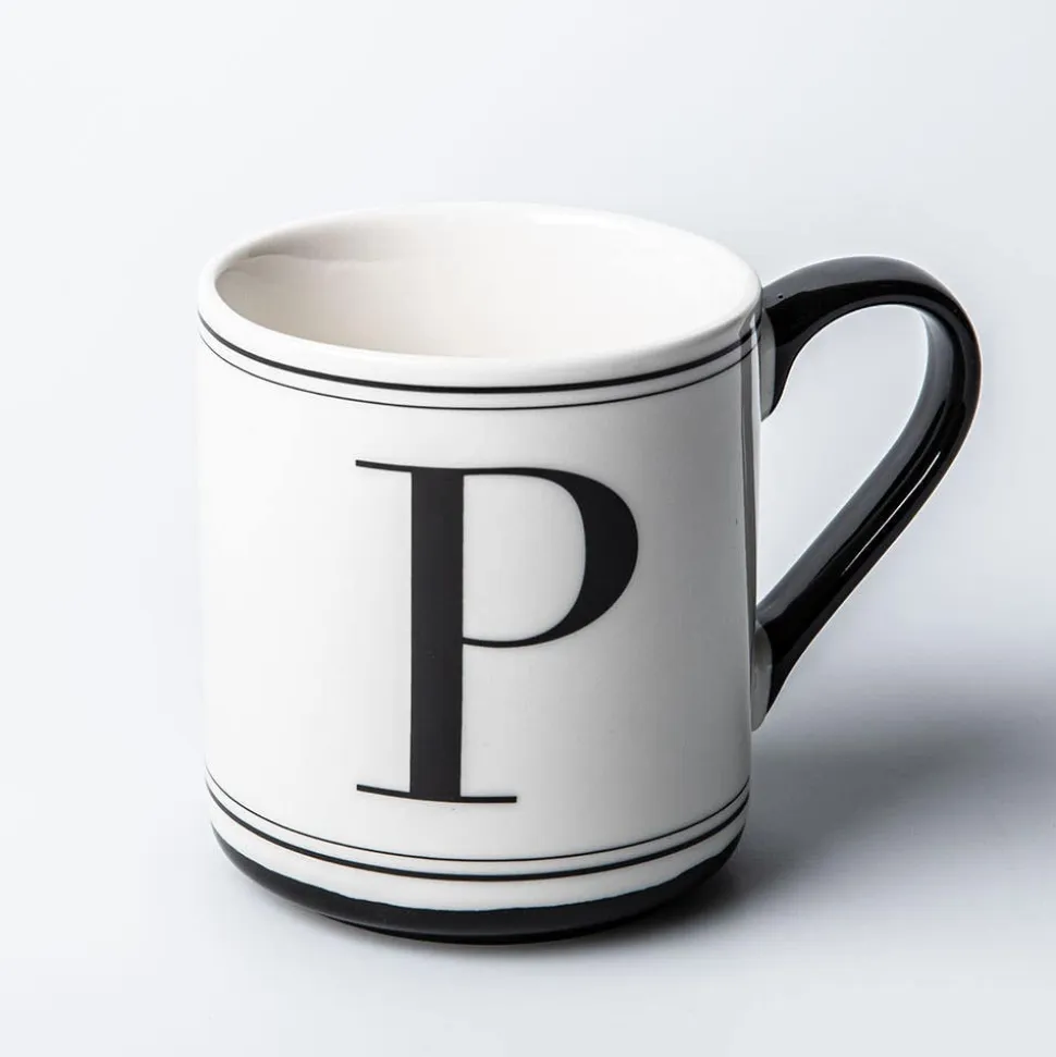 KSP Classic 'P' Monogram Mug (Black/White)