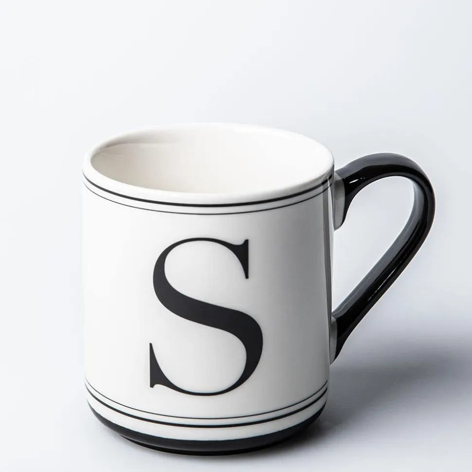 KSP Classic 'S' Monogram Mug (Black/White)