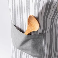 KSP Classic Stripe 100% Cotton Apron (Light Grey)