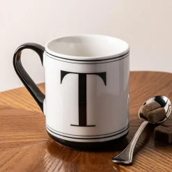 KSP Classic 'T' Monogram Mug (Black/White)