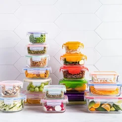 KSP Clip It Brights Glass Storage Container Combo - Set of 10