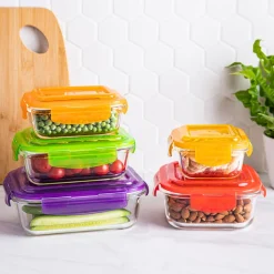 KSP Clip It Brights Glass Storage Container Combo - Set of 10