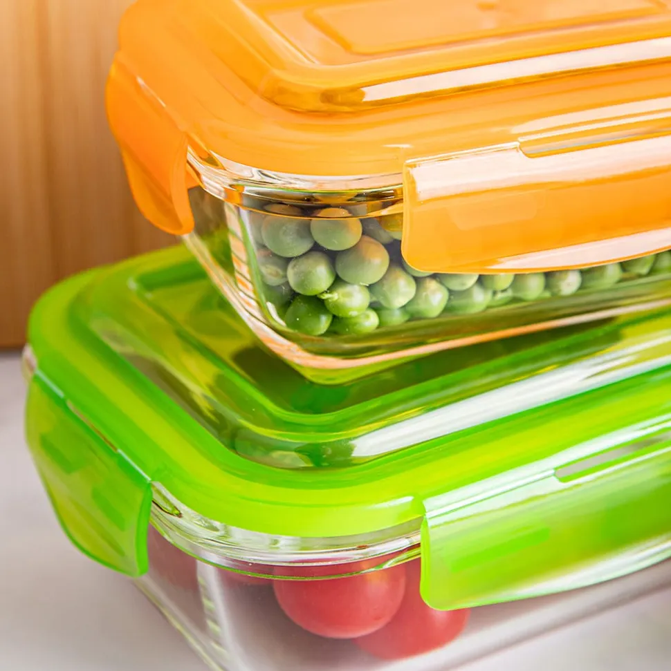 KSP Clip It Brights Glass Storage Container Combo - Set of 10