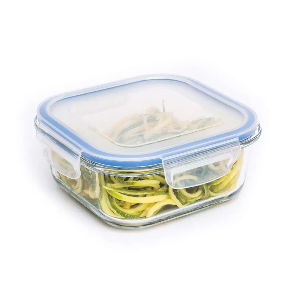 KSP Clip It Glass 760ml Storage Container (Blue)