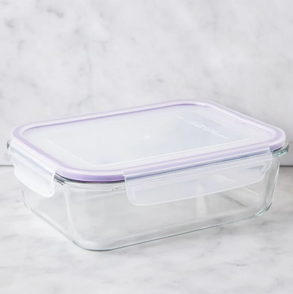 KSP Clip It Glass 1420ml Storage Container (Purple)