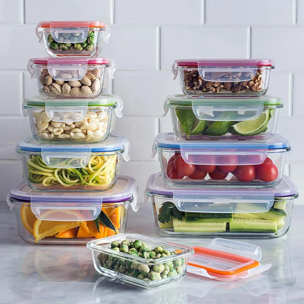 KSP Clip It Glass 1420ml Storage Container (Purple)