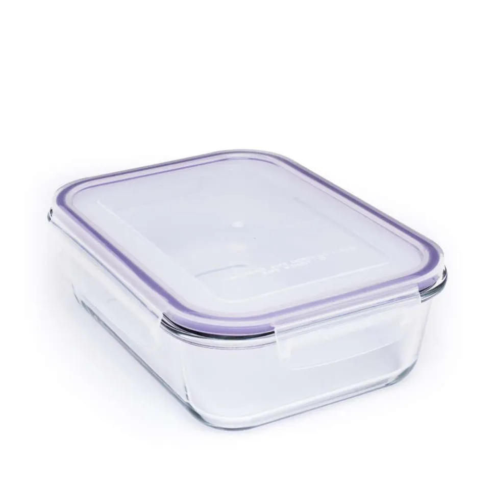 KSP Clip It Glass 1420ml Storage Container (Purple)