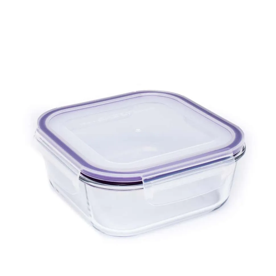 KSP Clip It Glass 1100ml Storage Container (Purple)