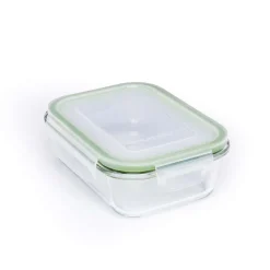KSP Clip It Glass 600ml Storage Container (Green)