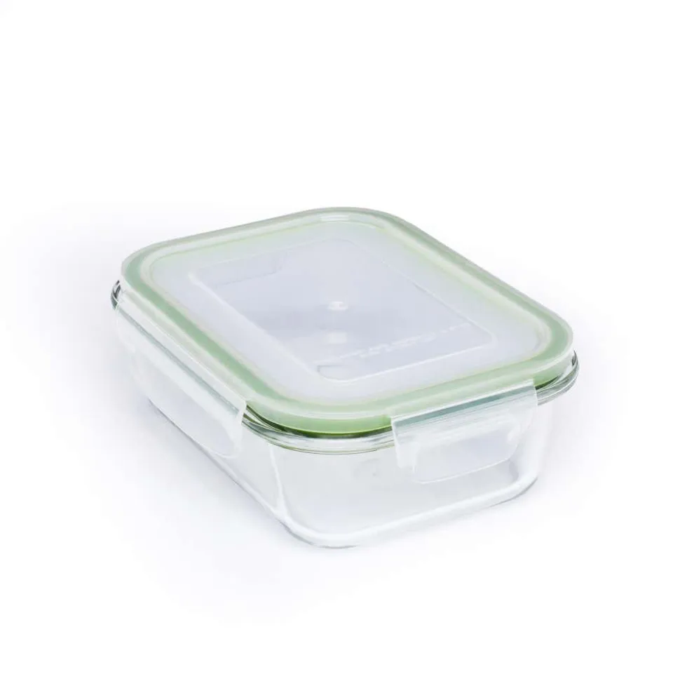 KSP Clip It Glass 600ml Storage Container (Green)