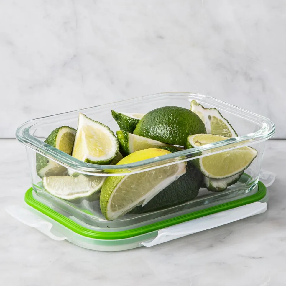 KSP Clip It Glass 600ml Storage Container (Green)