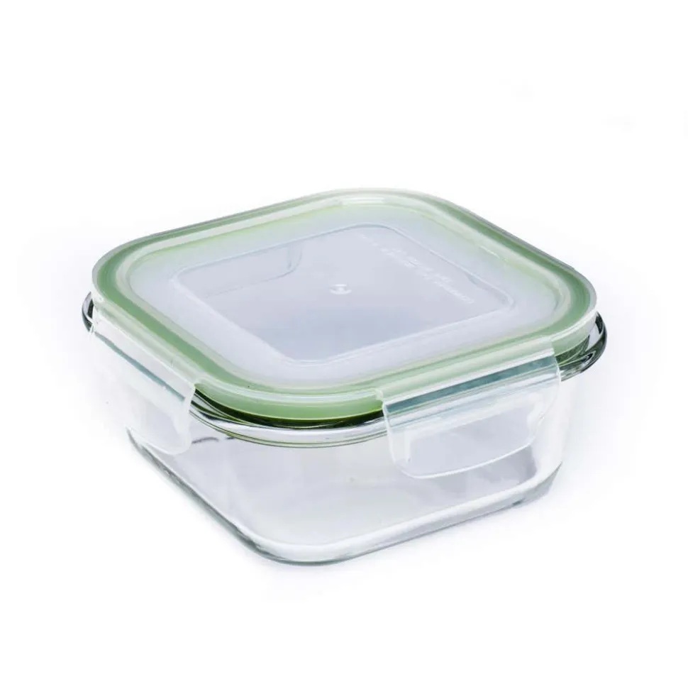 KSP Clip It Glass 495ml Storage Container (Green)