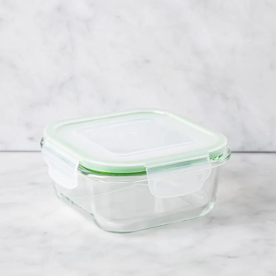 KSP Clip It Glass 495ml Storage Container (Green)