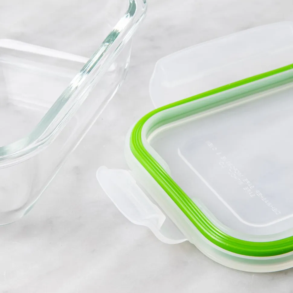 KSP Clip It Glass 495ml Storage Container (Green)