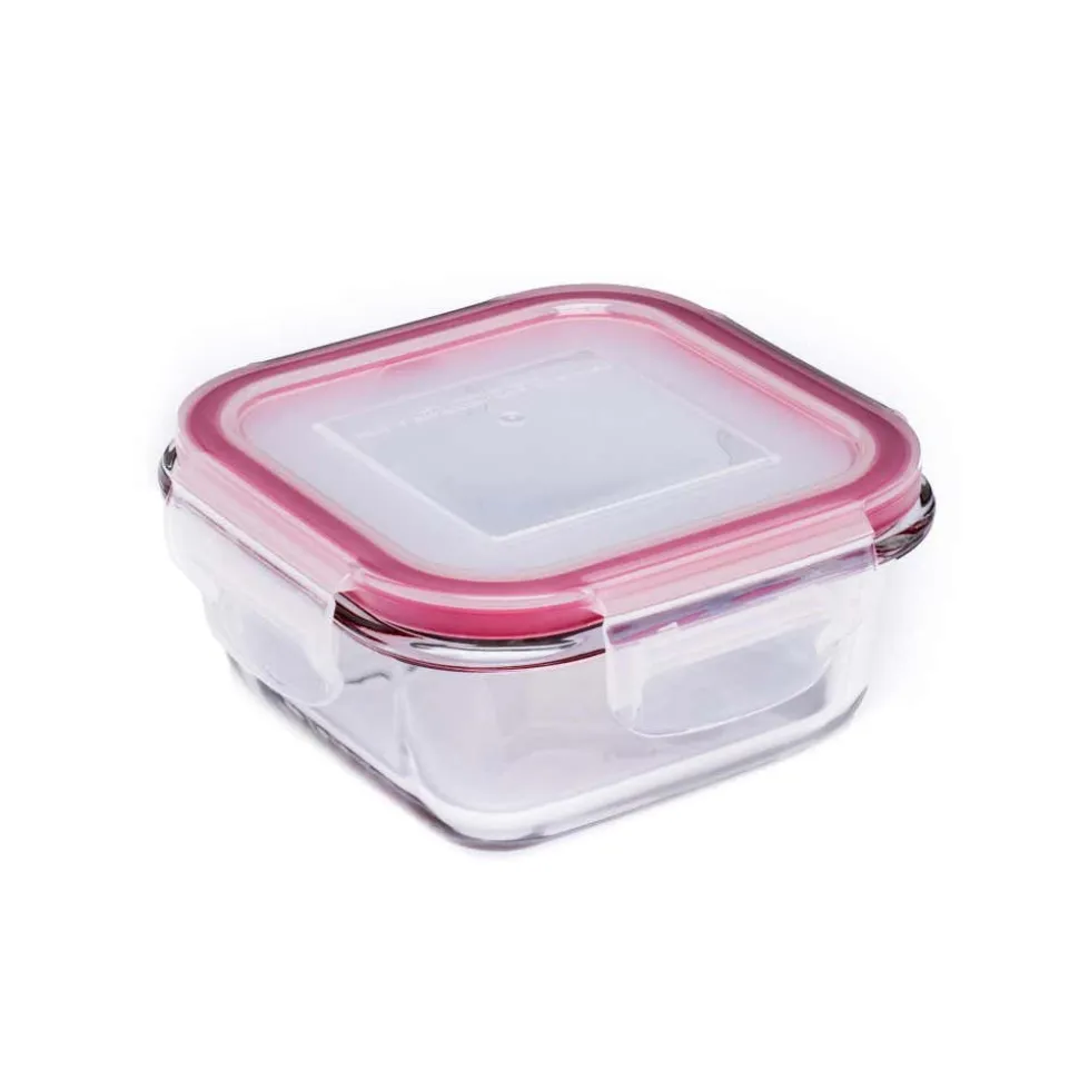 KSP Clip It Glass 315ml Storage Container (Red)