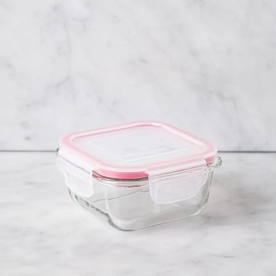 KSP Clip It Glass 315ml Storage Container (Red)