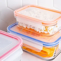 KSP Clip It Glass Storage Container Rect. - Set of 6