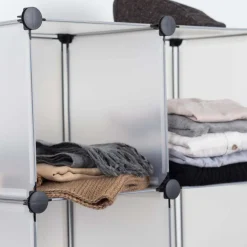 KSP Closet Cube Plastic Storage Cabinet (White/Black)