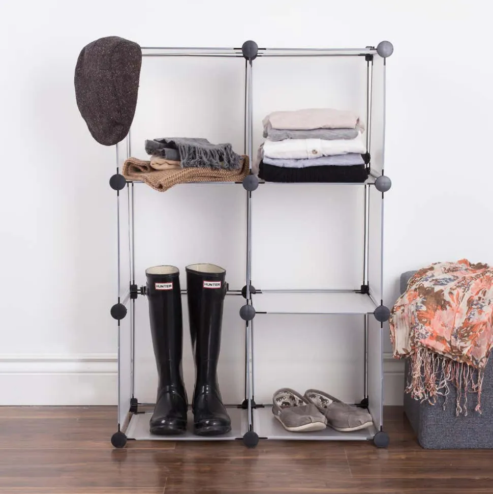 KSP Closet Cube Plastic Storage Cabinet (White/Black)