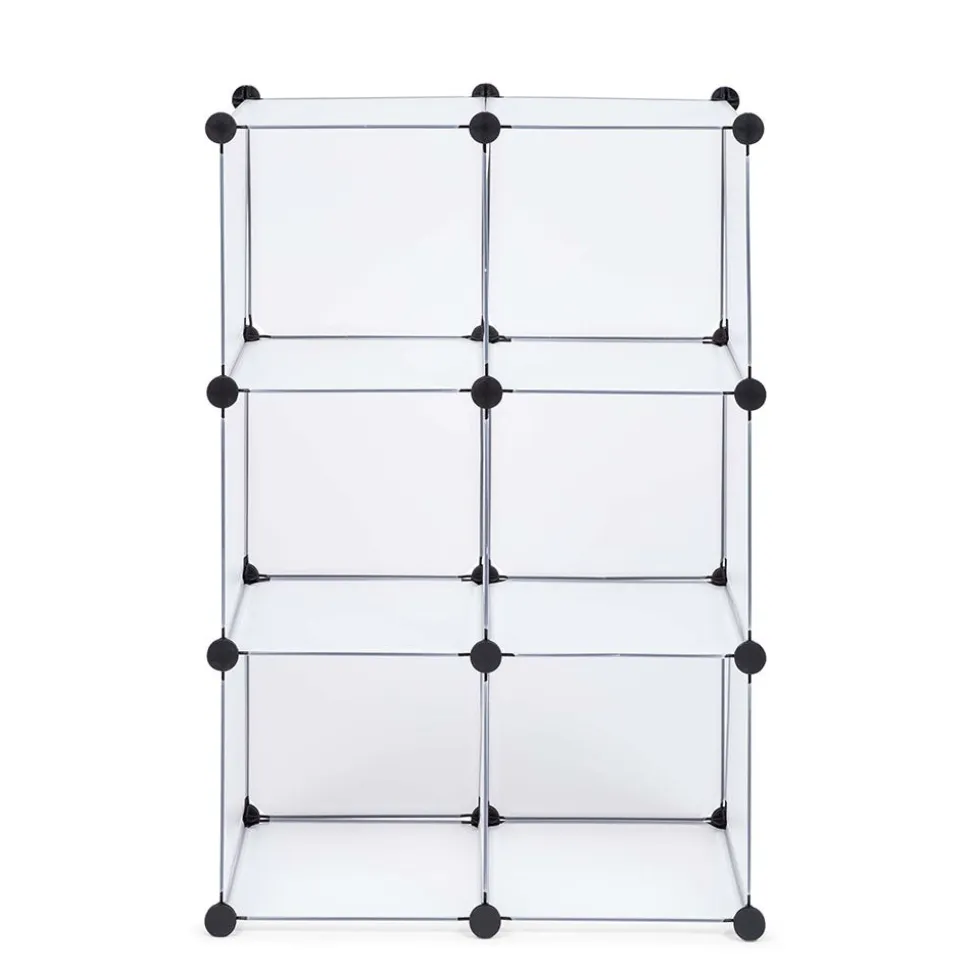 KSP Closet Cube Plastic Storage Cabinet (White/Black)