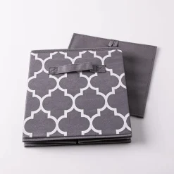 KSP Collapsible 'Ogee' Non-Woven Storage Bin (Grey)