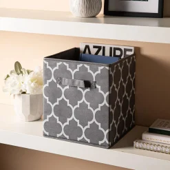 KSP Collapsible 'Ogee' Non-Woven Storage Bin (Grey)