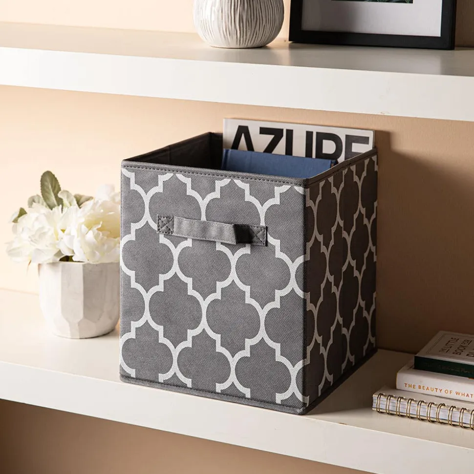 KSP Collapsible 'Ogee' Non-Woven Storage Bin (Grey)