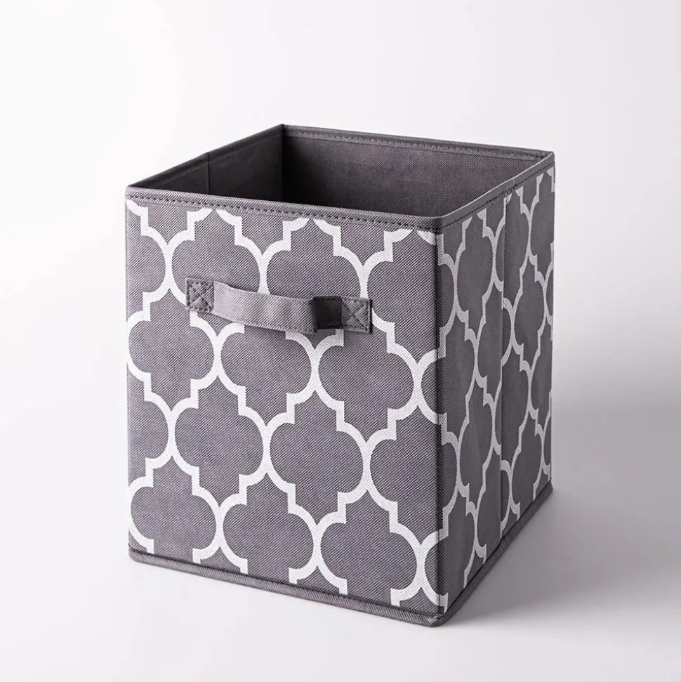 KSP Collapsible 'Ogee' Non-Woven Storage Bin (Grey)