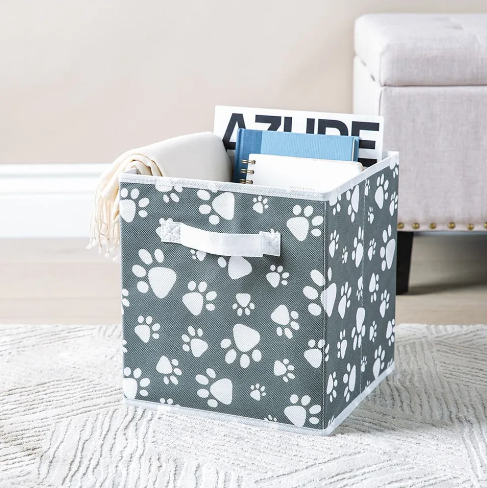 KSP Collapsible 'Paws' Non-Woven Storage Bin 10x10x11"