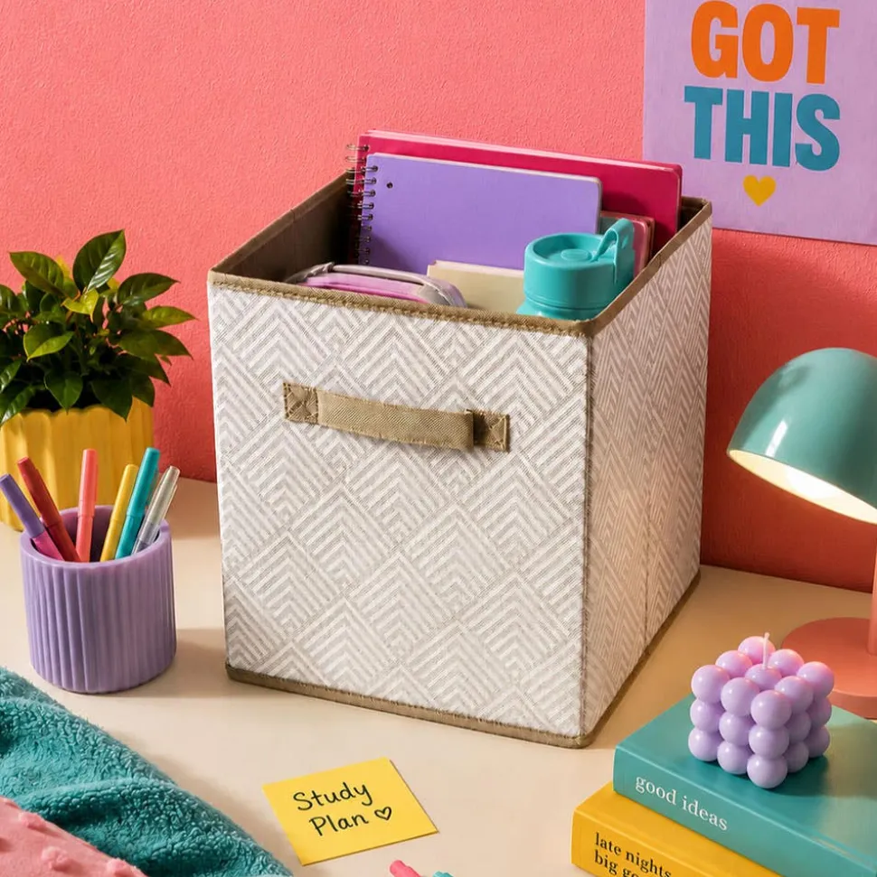 KSP Collapsible 'Symmetry' Non-Woven Storage Bin (Light Grey)