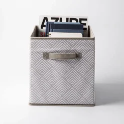 KSP Collapsible 'Symmetry' Non-Woven Storage Bin (Light Grey)