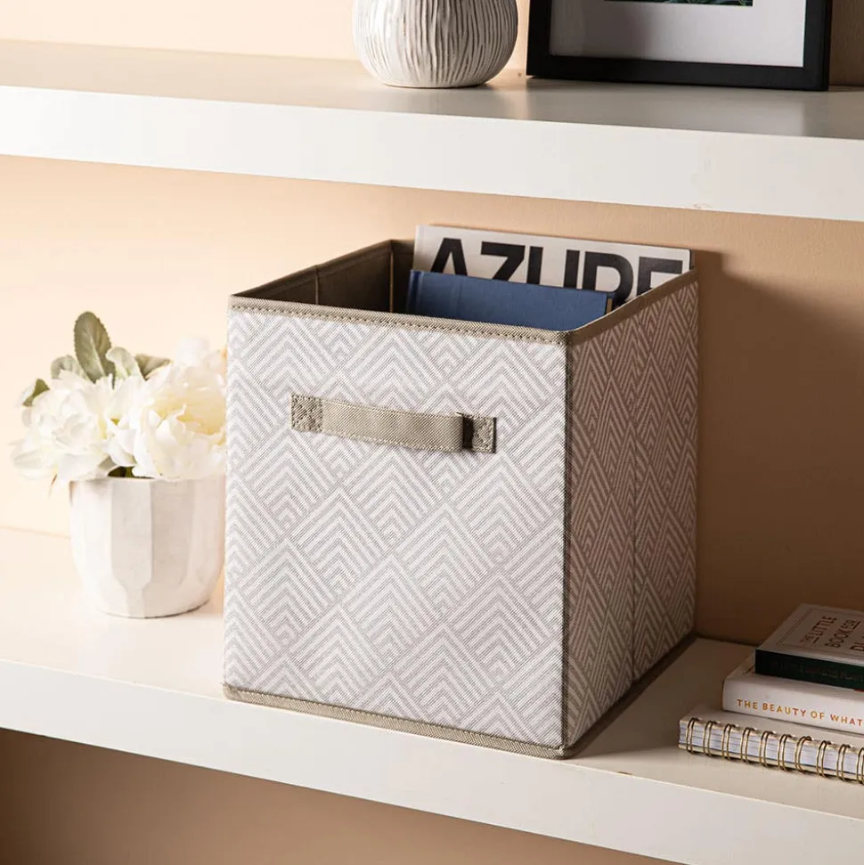 KSP Collapsible 'Symmetry' Non-Woven Storage Bin (Light Grey)