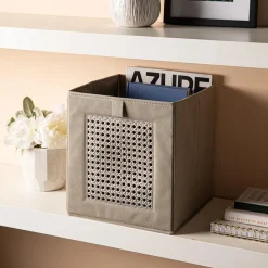 KSP Collapsible 'Wicker' Non-Woven Storage Bin (Natural)
