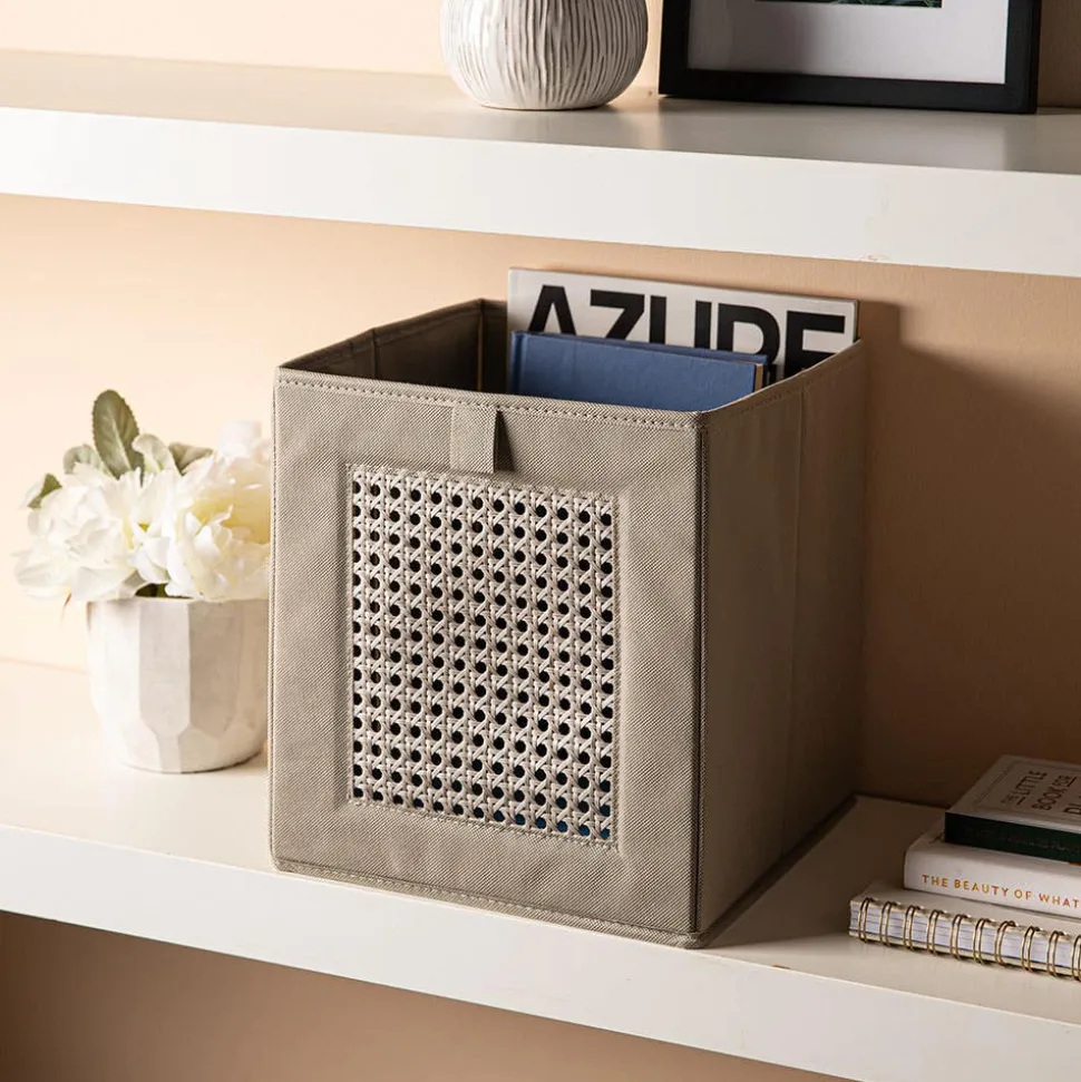 KSP Collapsible 'Wicker' Non-Woven Storage Bin (Natural)