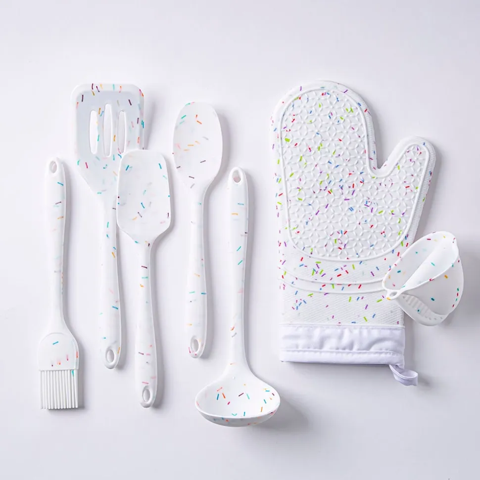 KSP Colour Splash Lined Silicone Oven Mitt - Set of 2 (Confetti)