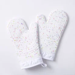 KSP Colour Splash Lined Silicone Oven Mitt - Set of 2 (Confetti)