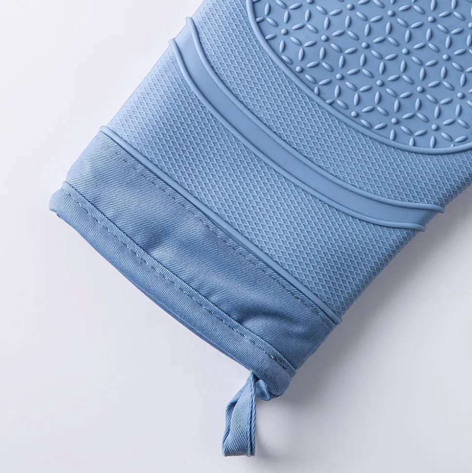 KSP Colour Splash Lined Silicone Oven Mitt - Set of 2 (Slate)
