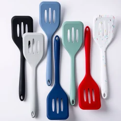 KSP Colour Splash Silicone Slotted Turner (Slate)