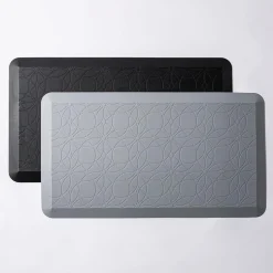 KSP Comfort 'Geometric Floral' Anti-Fatigue Mat 51x91cm (Grey)